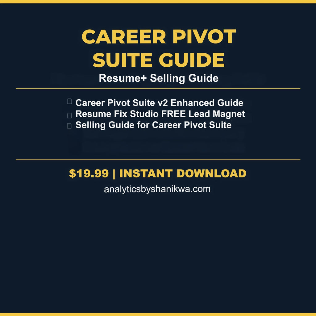 Career Pivot Suite Guide | ATS-Friendly Resume + Job Search Toolkit | Career Change Planner | Digital Download