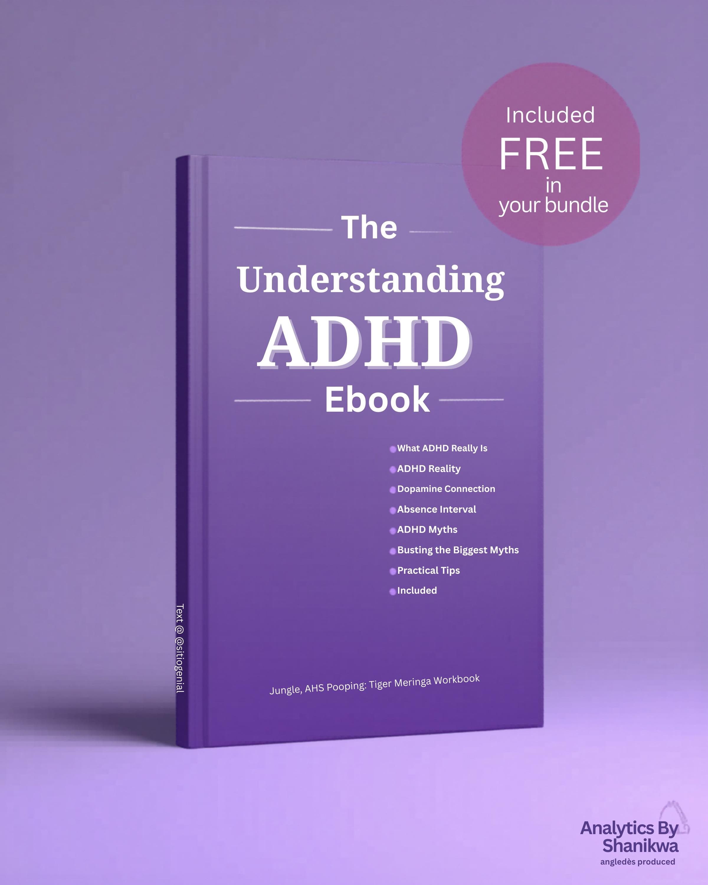 ADHD Planner Bundle 2026-2028 | Daily Calendar + Habit Tracker + Ebook | Neurodivergent Productivity | Printable PDF Digital Download